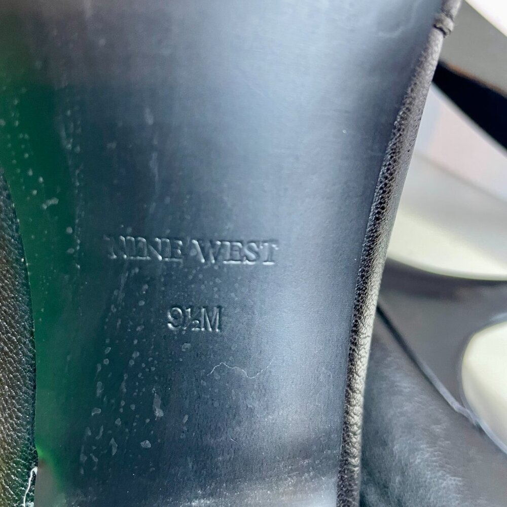 Nine west Black open toe heel Size 9.5 - Picture 6 of 10